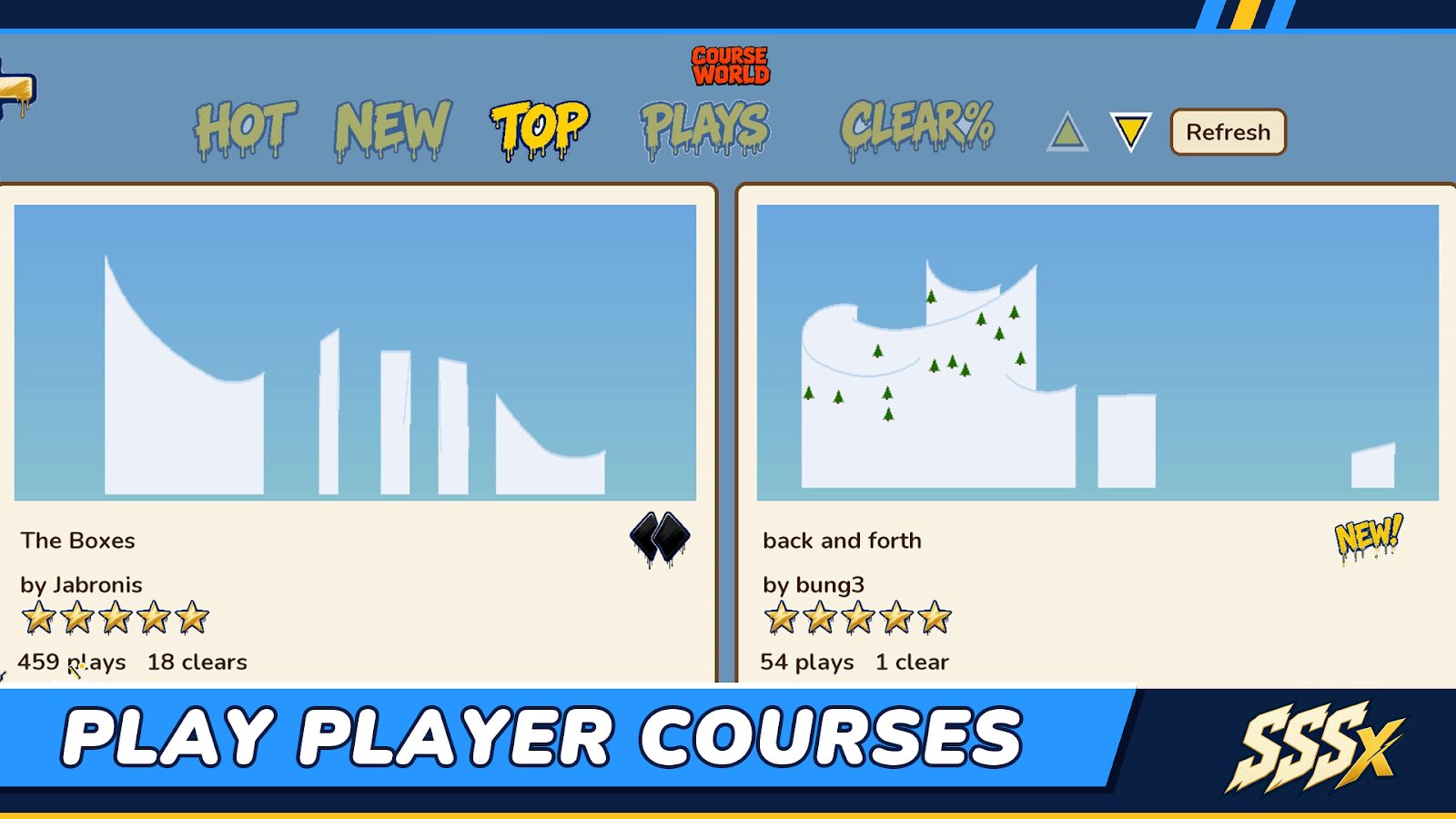 Play player courses